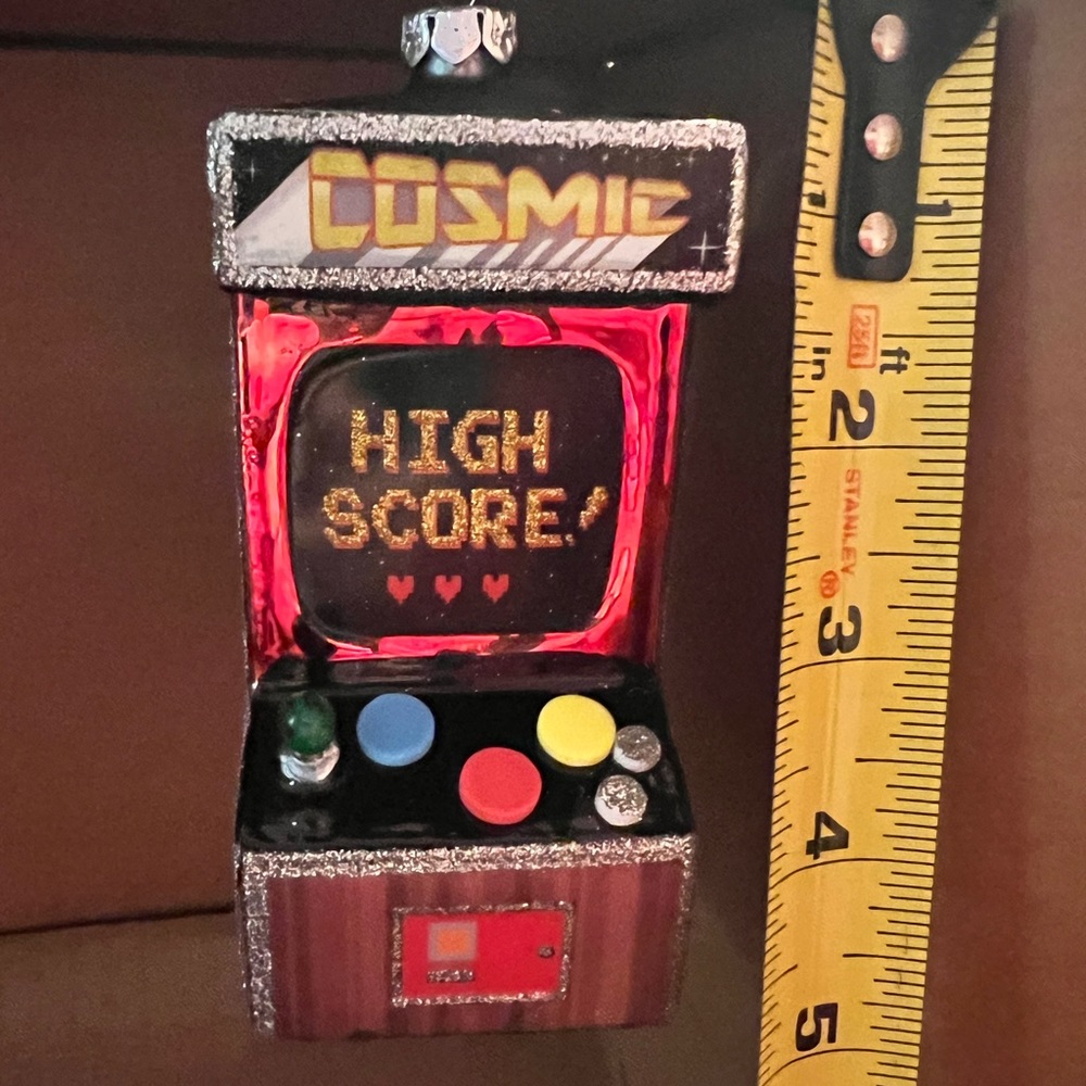 New Glass Retro Arcade Game Ornament